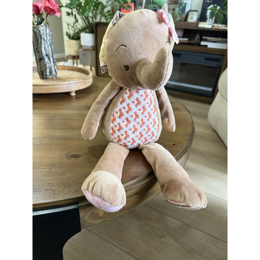 Cocalo Baby Elephant Plush Stuffed Animal Soft Toy Brown 19" Lovey Infant Gift